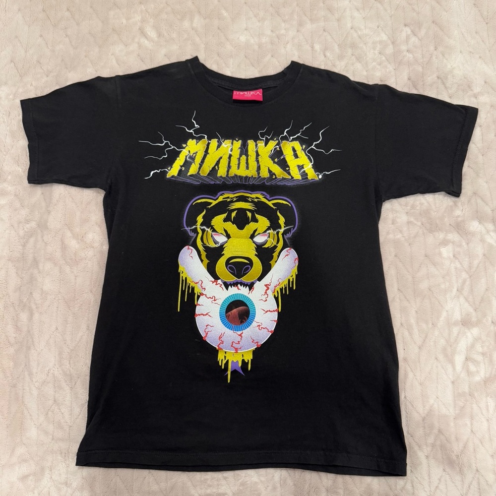 MISHKA x KORBT  Streetwear T-Shirt Big Logo Sz Small